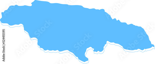jamaica vector map.Hand drawn minimalism style.