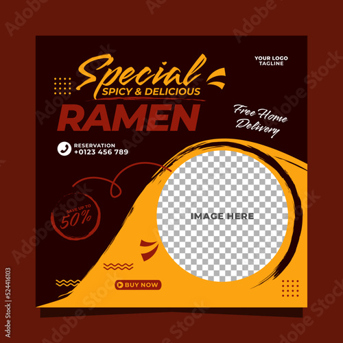 Special ramen promotion social media post banner template