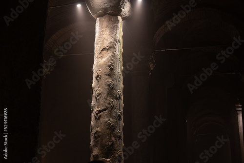 The Hen's Eye Column in the Basilica Cistern photo