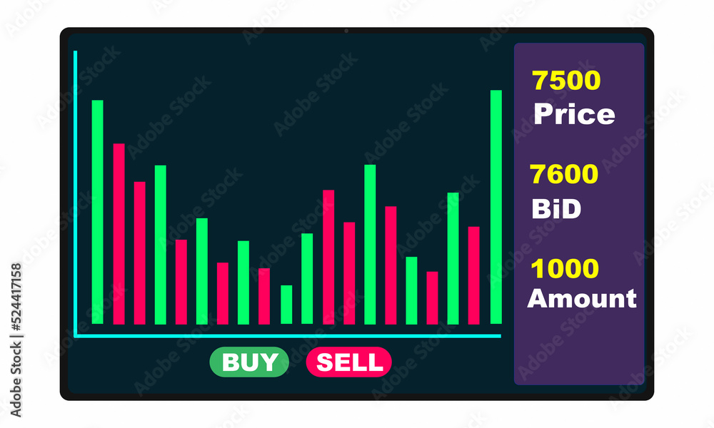Business candle stick graph chart of stock market trading strategy vector illustration. Business candle stick graph chart of stock market trading strategy vector illustration.