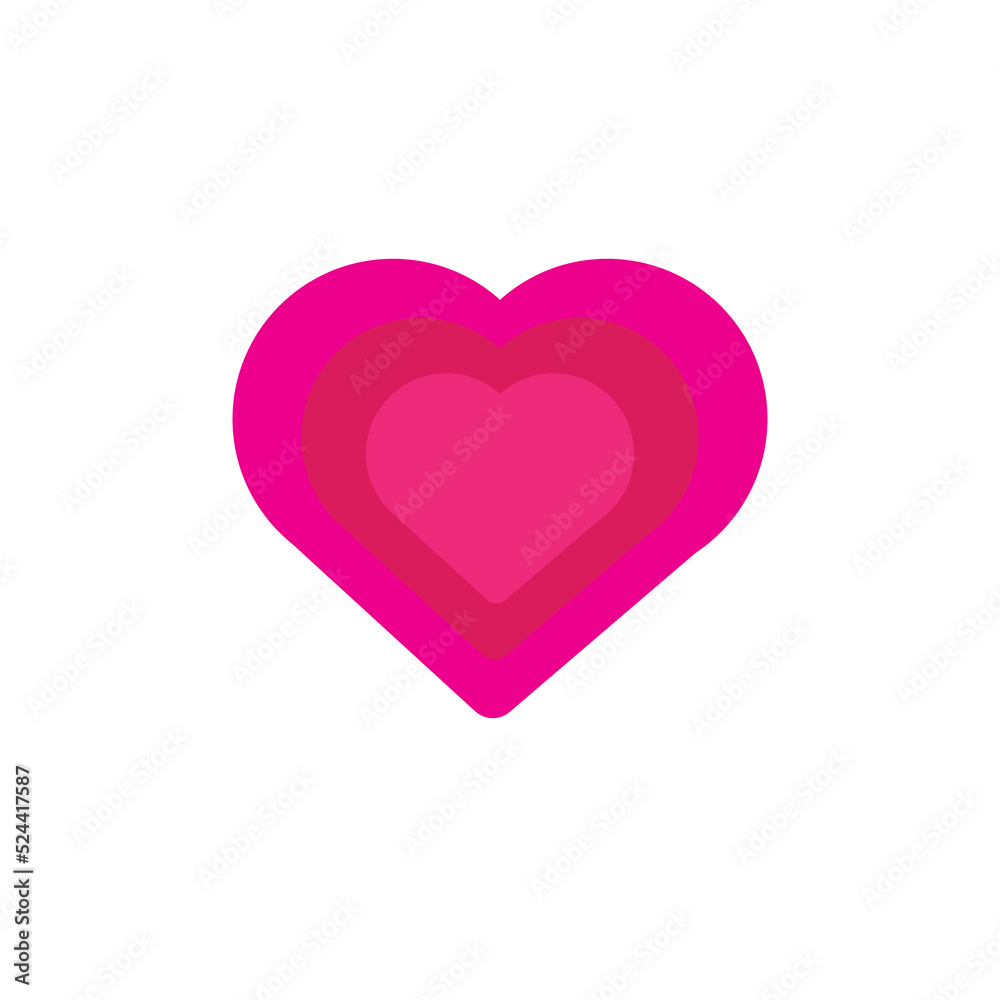 vector logo icon, pink love