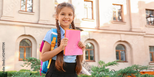 Portrait of cute schoolgirl...