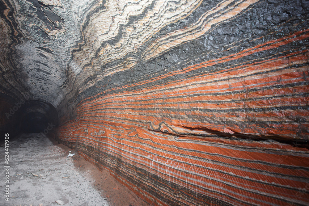 Naklejka premium Deep mine of potash production.