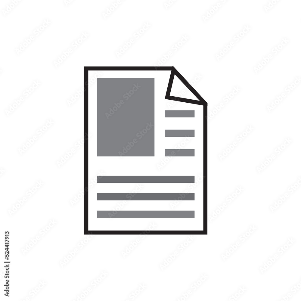 vector logo icon, paper for writing media vector logo icon, paper for writing media