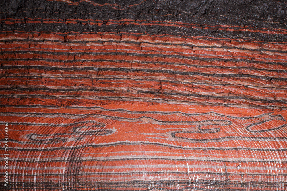 Fototapeta premium Beautiful wall pattern of sylvinite ore.
