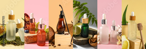 Collage with natural cosmet...