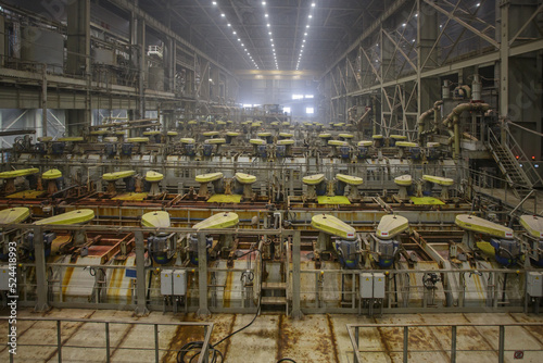 Flotation machines in factory workshop
