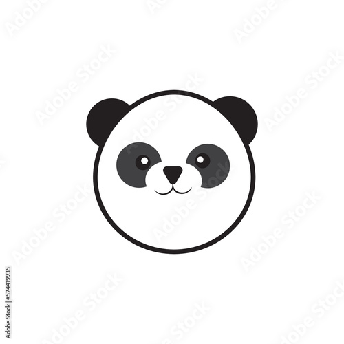 cute panda vector logo icon