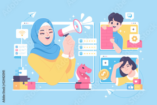 affiliate marketing concept illustration design