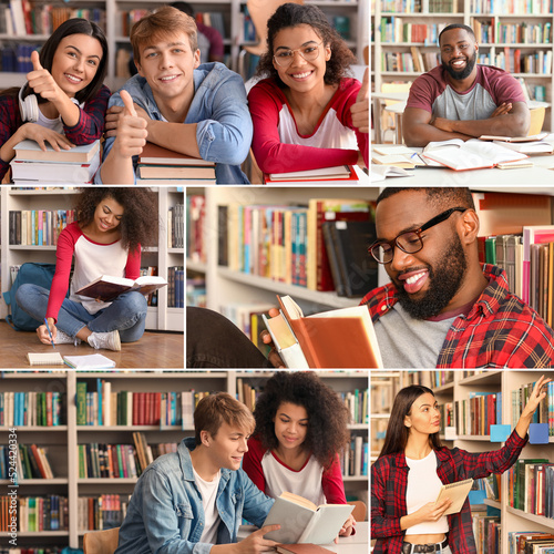 Collection of young student...