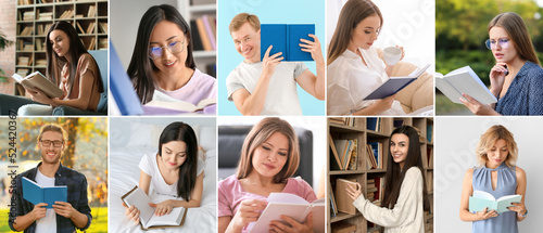 Set of different people wit...