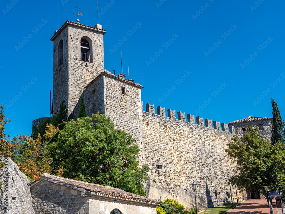 Obraz na płótnie The Fortress of Guaita in San Marino w salonie