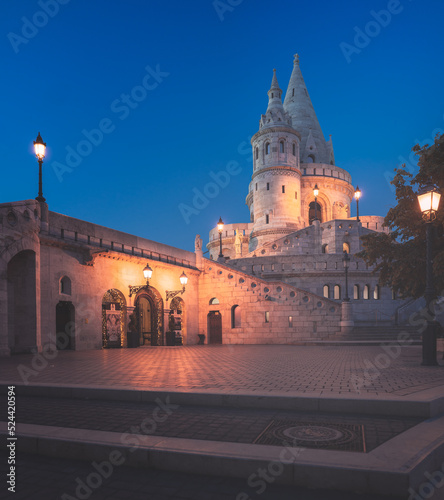 Fisherman's Bastion in Budapest in dusk