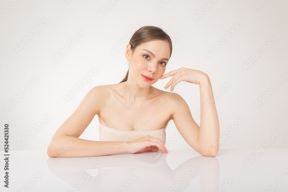 Portrait of a beautiful young asian female woman lady with clean, fresh and healthy smooth fair skin. Suitable for cosmetic, spa or massage advertisement, online social media and promotion sale usage. Portrait of a beautiful young asian female woman lady with clean, fresh and healthy smooth fair skin. Suitable for cosmetic, spa or massage advertisement, online social media and promotion sale usage.