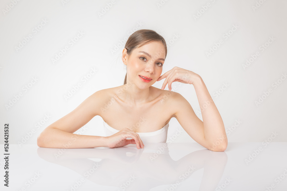 Portrait of a beautiful young asian female woman lady with clean, fresh and healthy smooth fair skin. Suitable for cosmetic, spa or massage advertisement, online social media and promotion sale usage. Portrait of a beautiful young asian female woman lady with clean, fresh and healthy smooth fair skin. Suitable for cosmetic, spa or massage advertisement, online social media and promotion sale usage.