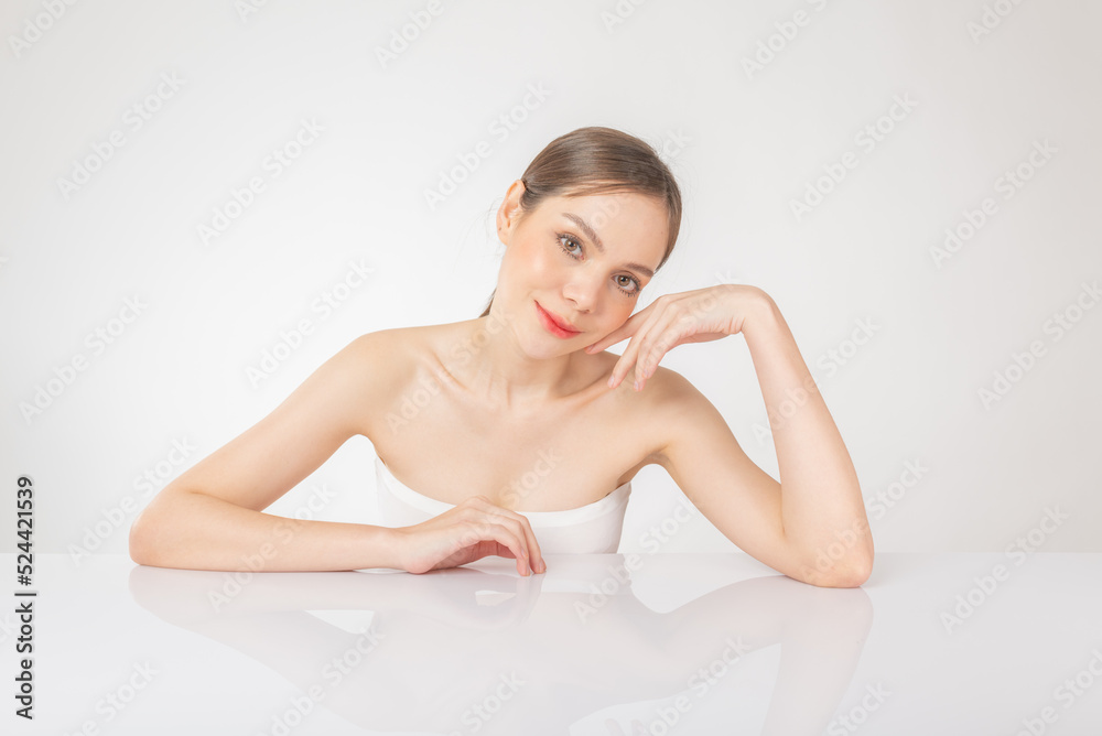 Portrait of a beautiful young asian female woman lady with clean, fresh and healthy smooth fair skin. Suitable for cosmetic, spa or massage advertisement, online social media and promotion sale usage. Portrait of a beautiful young asian female woman lady with clean, fresh and healthy smooth fair skin. Suitable for cosmetic, spa or massage advertisement, online social media and promotion sale usage.