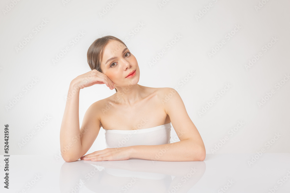 Portrait of a beautiful young asian woman for cosmetic, spa or massage Portrait of a beautiful young asian woman for cosmetic, spa or massage