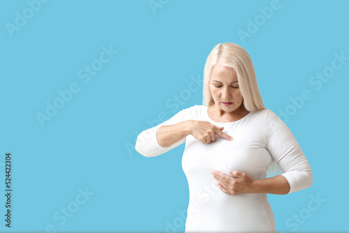 Mature woman suffering from...