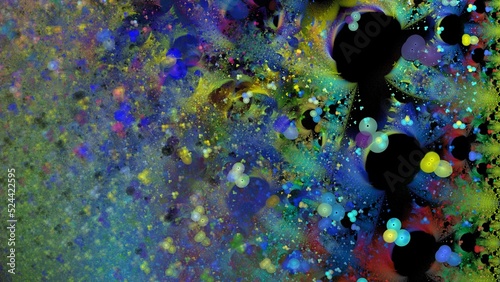 Paint Movement. Color Dream series. Composition of gradients and spectral hues for subject of imagination, creativity and art painting
