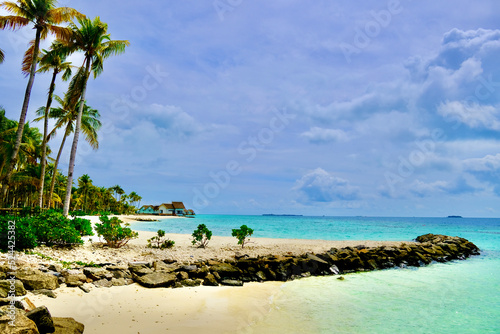 Fototapeta Naklejka Na Ścianę i Meble -  Malediven wunderschöner Blick auf den Strand 