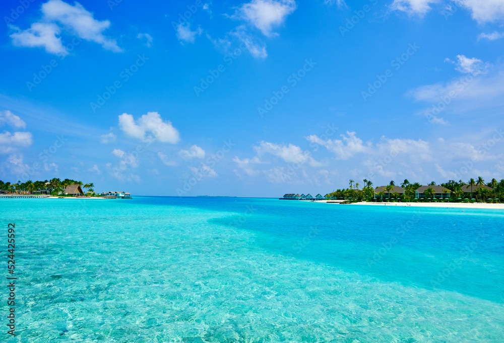 Malediven wunderschöner Blick auf die Insel Malediven wunderschöner Blick auf die Insel