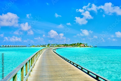 Malediven wunderschöner Blick auf die Insel