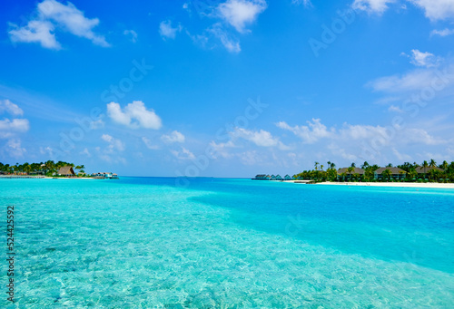 Malediven wunderschöner Blick auf die Insel © MK
