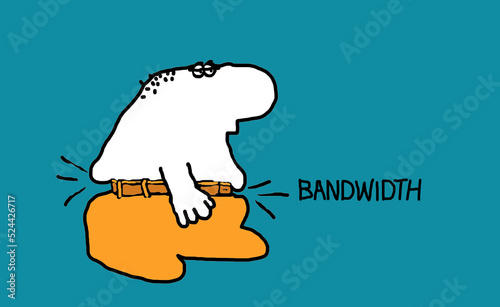 Fotografi Bandwidth - fun cartoon of office / IT computer jargon