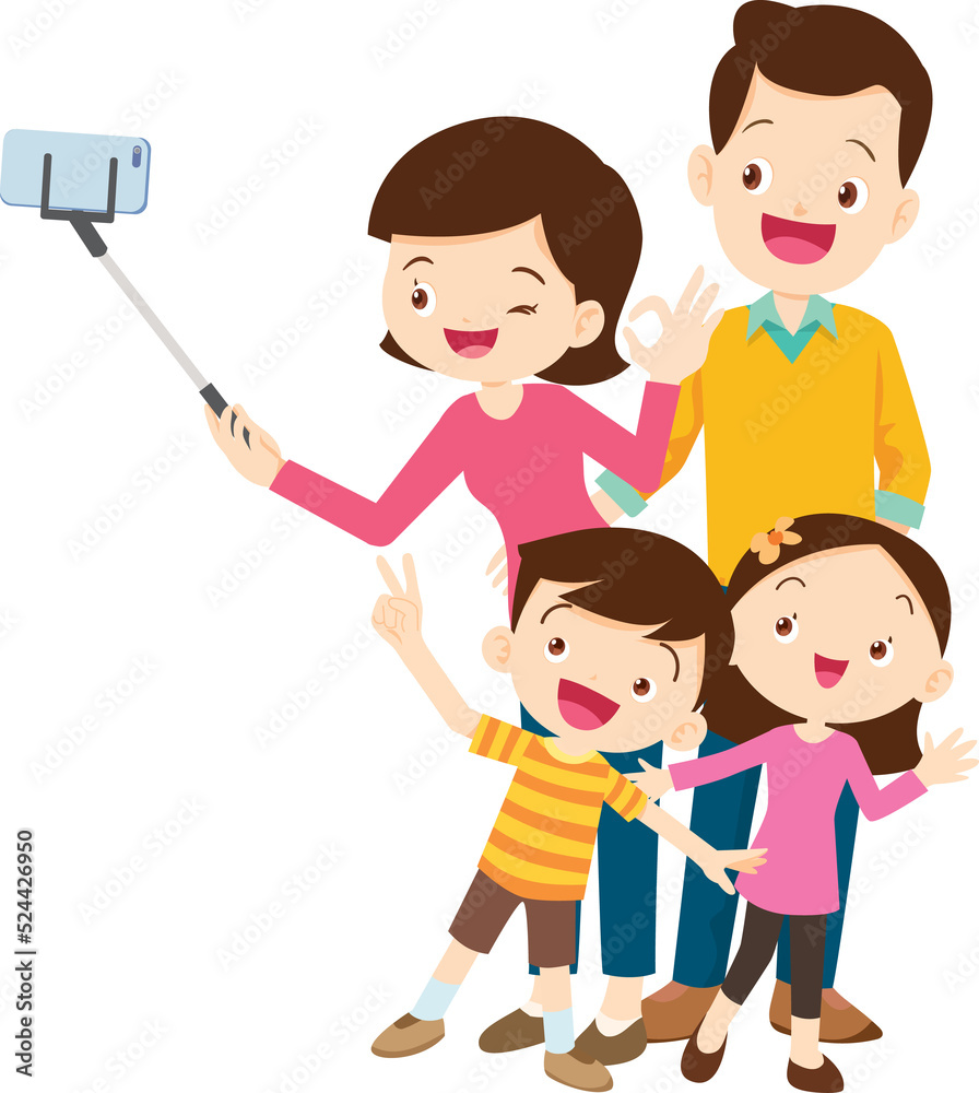 Family character-father mother and children Family character-father mother and children