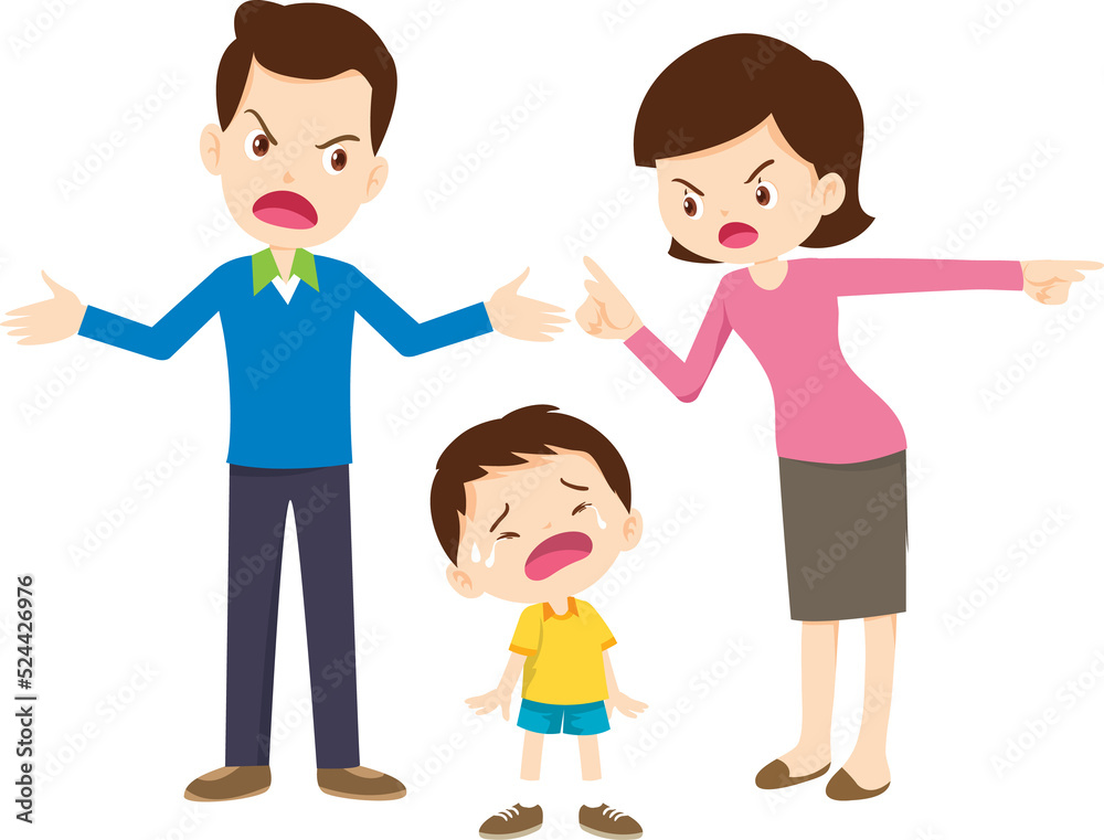 Family character-father mother and children Family character-father mother and children
