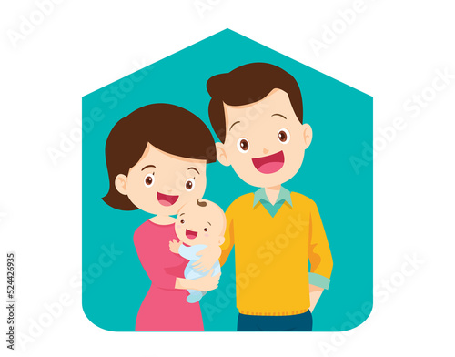 Family character-father mother and children