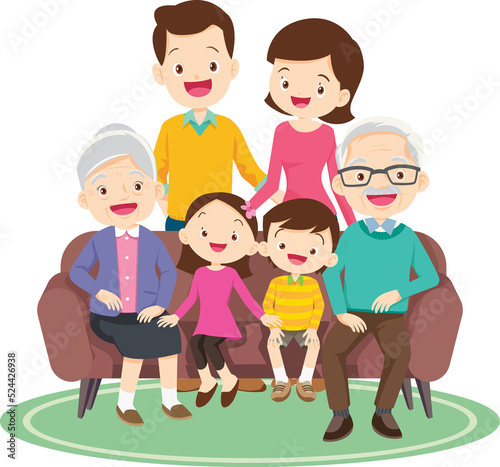 Family character-father mother and children