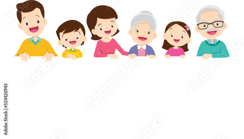 Family character-father mother and children