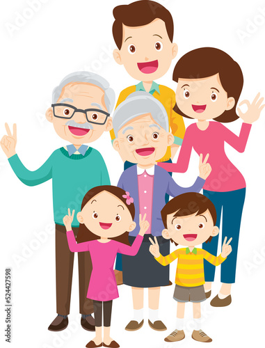 Family character-father mother and children