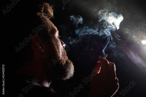 addicted man smoking a cigarette quit smoking