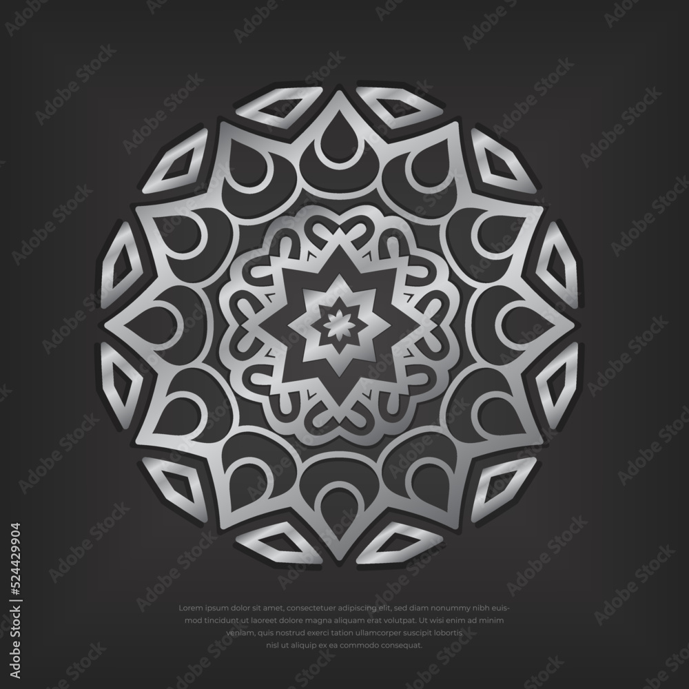 Elegant abstract mandala pattern design vector.