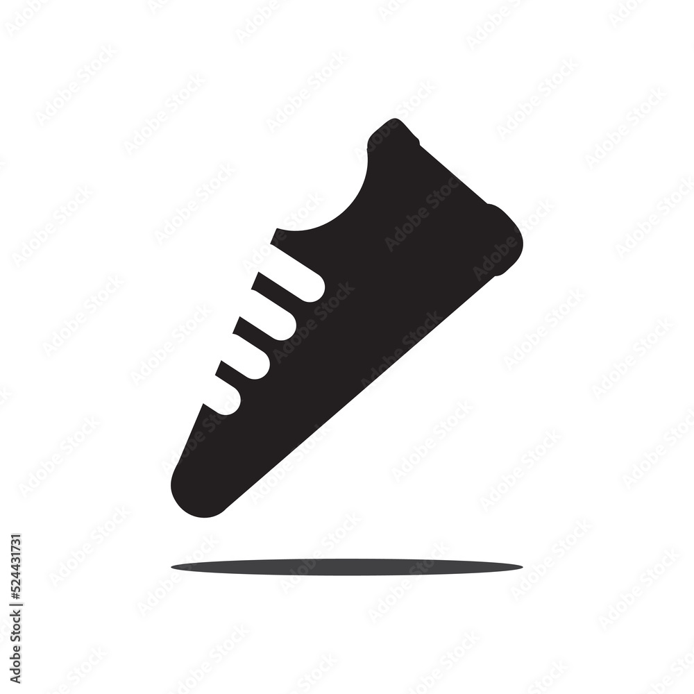 black shoe icon, vector logo icon black shoe icon, vector logo icon
