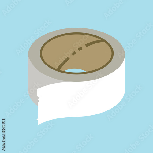 tape on a blue background