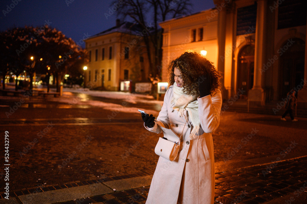 Fototapeta premium winterwalk of a woman