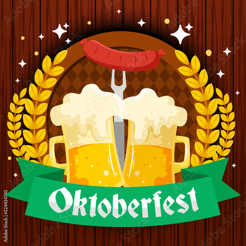 Happy Oktoberfest Illustration