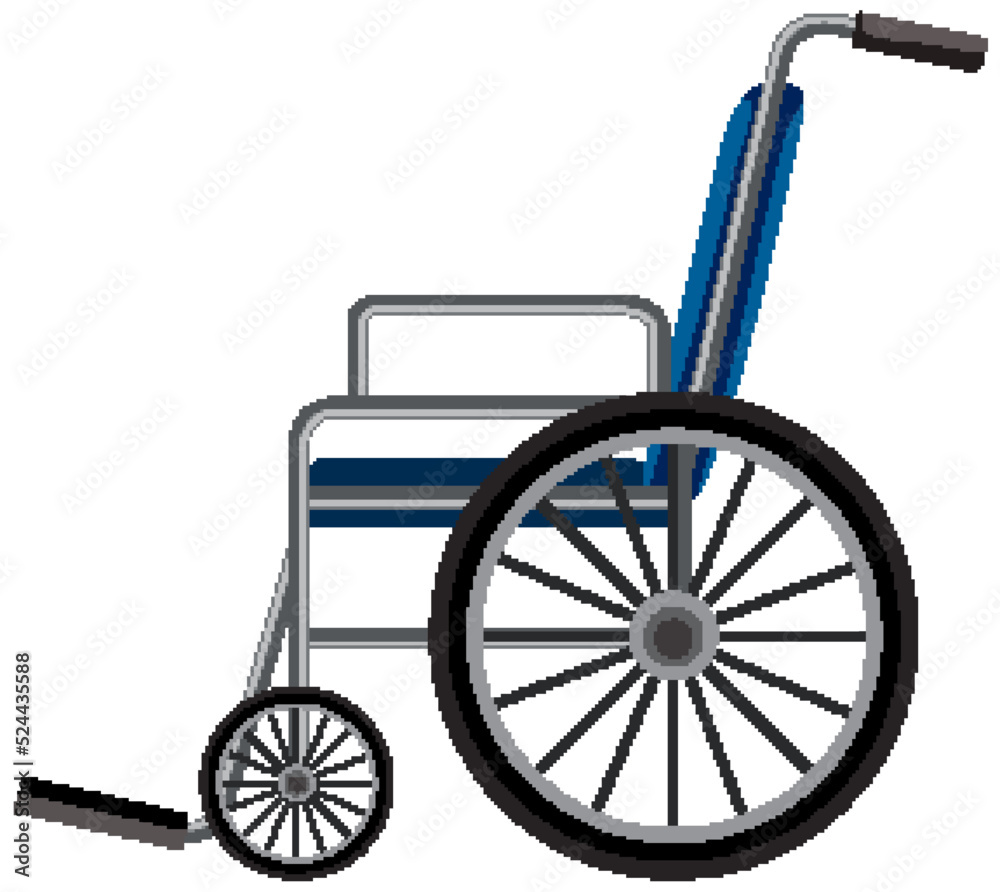 Side view of manual wheelchair Side view of manual wheelchair