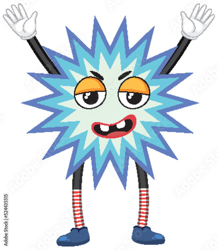 Spiky speech bubble with facial expression