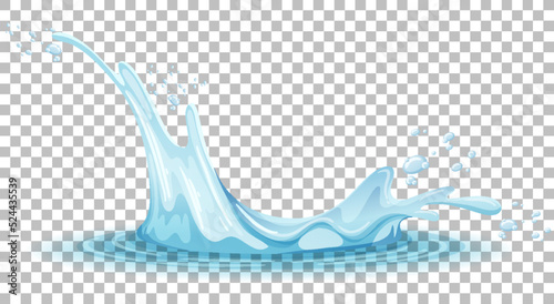 Water splash on grid background