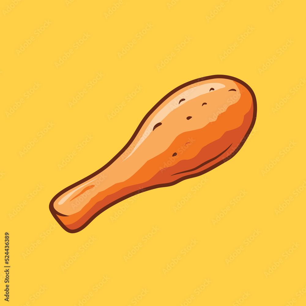 illustration of a fried chicken illustration of a fried chicken