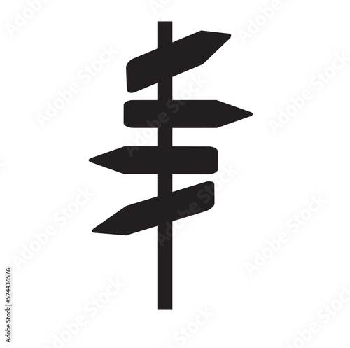 traffic direction icon  isolated on a white background symbol  sign in black