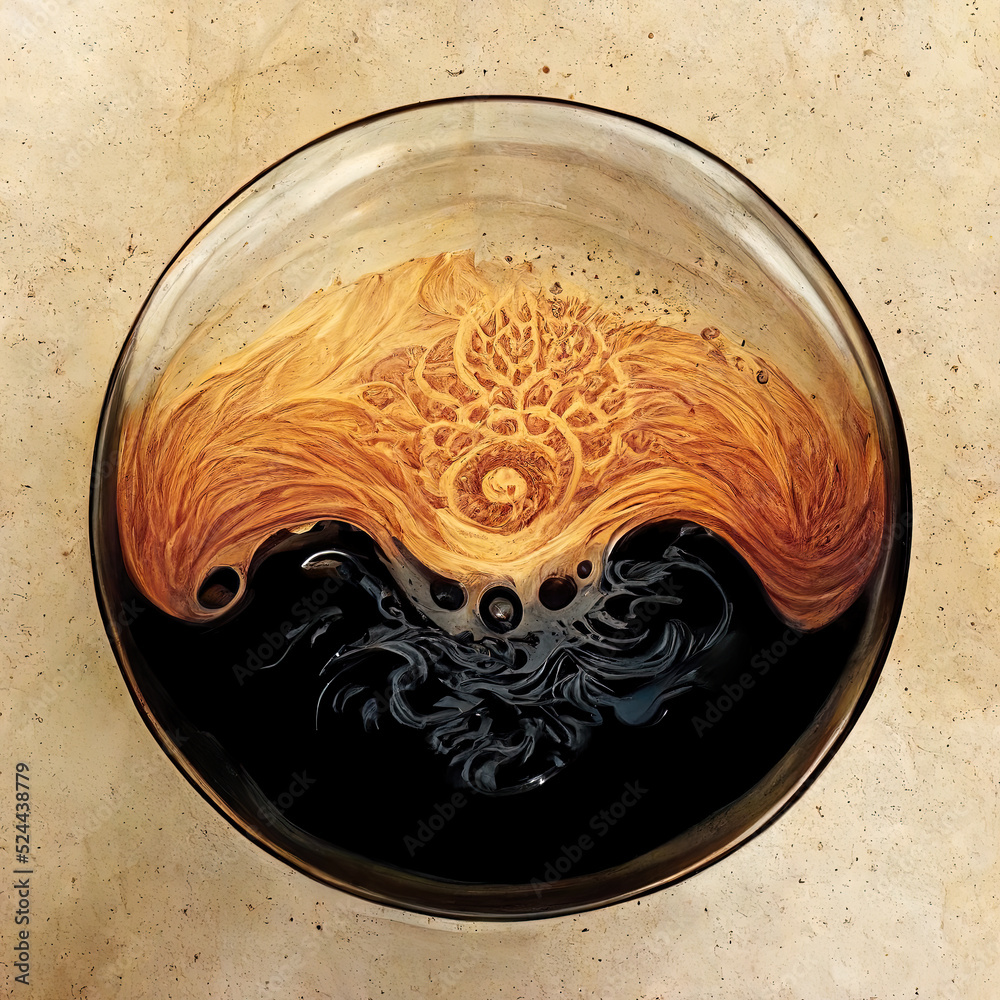 Abstract geometric coffee cup mandala illustration Stock Illustration