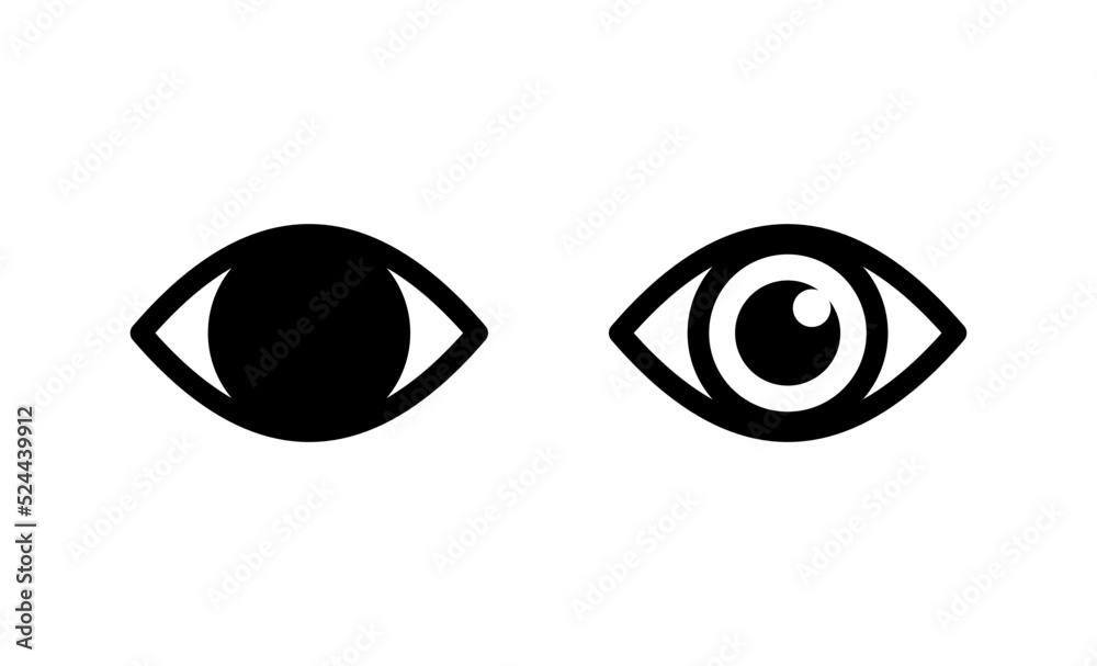 Fototapeta premium Eye icon vector. Eye sign and symbol. Look and Vision icon.