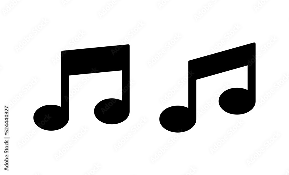 Music icon vector. note music sign and symbol Music icon vector. note music sign and symbol