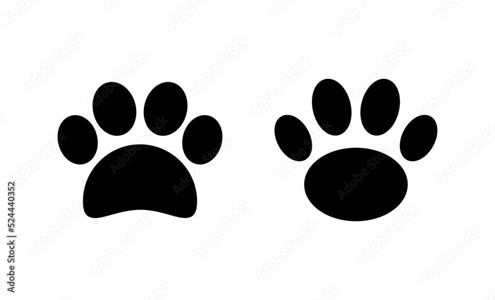 Paw icon vector. paw print sign and symbol. dog or cat paw Paw icon vector. paw print sign and symbol. dog or cat paw