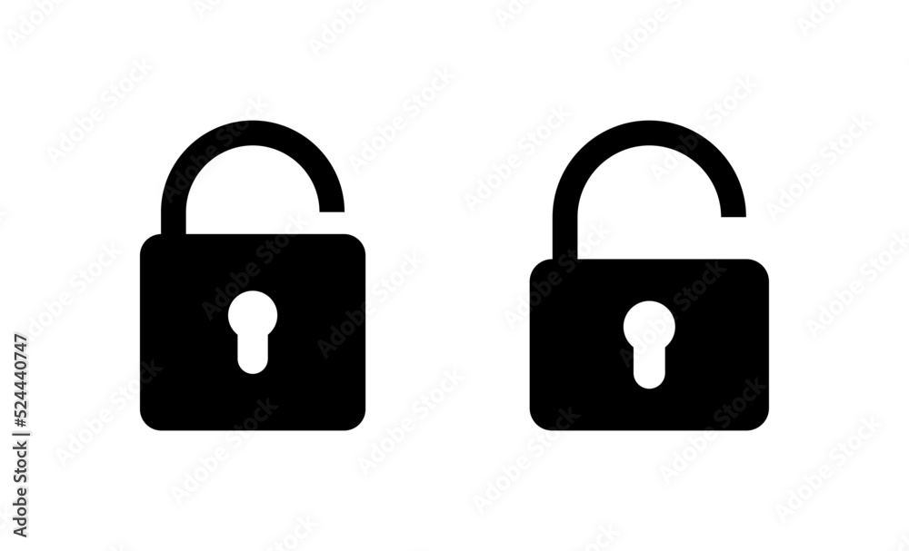 Unlock icon vector. Unlock sign and symbol. unlocked padlock icon Unlock icon vector. Unlock sign and symbol. unlocked padlock icon